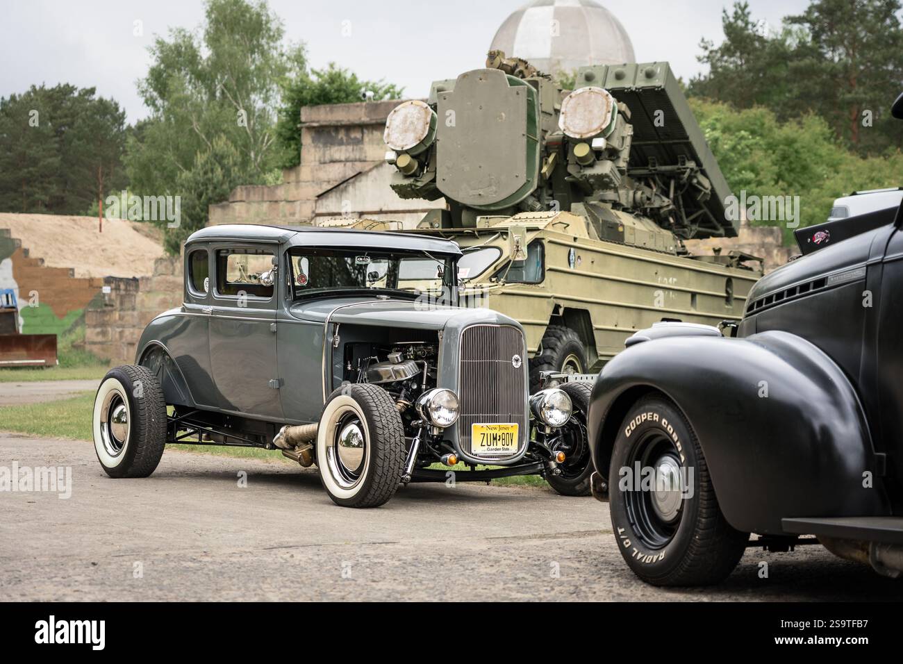 FINOWFURT, DEUTSCHLAND - 11. MAI 2024: Der Hotrod-Oldtimer. Saisoneröffnung des Race 61 Festivals. Stockfoto