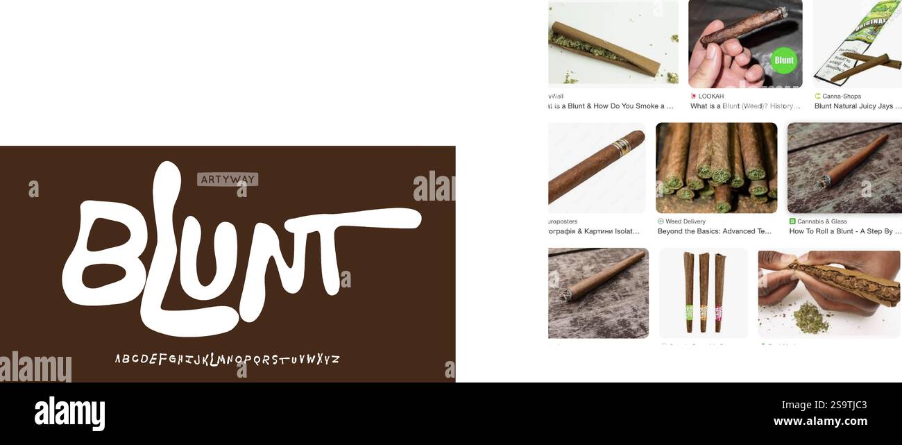 Jugendliches fließendes Alphabet, groovige handgeschriebene Buchstaben, verspielte organische Schrift mit funky Kurven für einzigartiges Branding, Hip-Hop-Logo, ruhige Headline, modern Stock Vektor