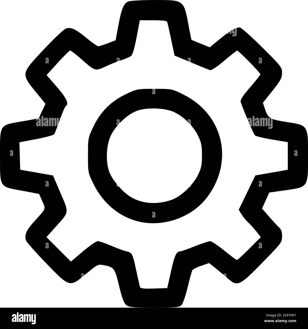 Gear Outline, icon, Vektor, Silhouette und einfache Ausrüstung für vielseitige Konstruktionsprojekte Stock Vektor