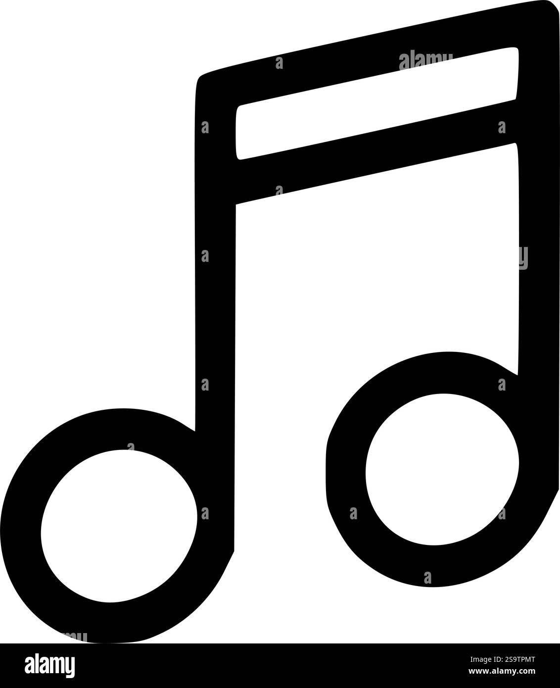 Music Note Outline, icon, Vektor, Silhouette und Simple Music Note für vielseitige Designprojekte Stock Vektor