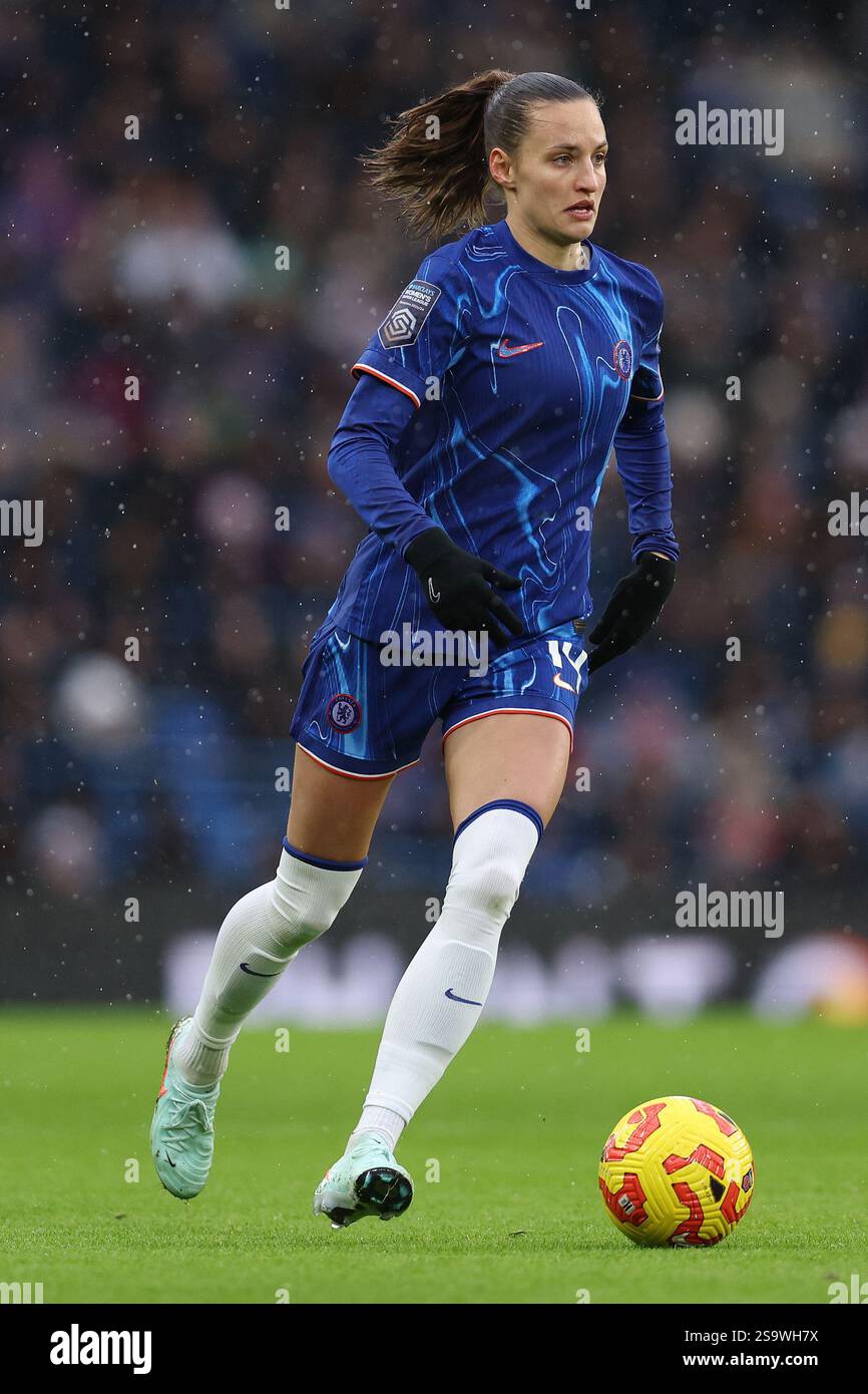 London, Großbritannien. Januar 2025. Nathalie Bjorn aus Chelsea während des FA Women's Super League Spiels in Stamford Bridge, London. Der Bildnachweis sollte lauten: Paul Terry/Sportimage Credit: Sportimage Ltd/Alamy Live News Stockfoto