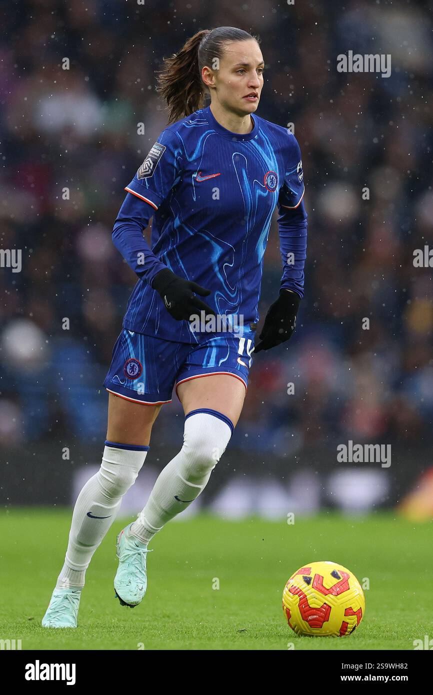 London, Großbritannien. Januar 2025. Nathalie Bjorn aus Chelsea während des FA Women's Super League Spiels in Stamford Bridge, London. Der Bildnachweis sollte lauten: Paul Terry/Sportimage Credit: Sportimage Ltd/Alamy Live News Stockfoto