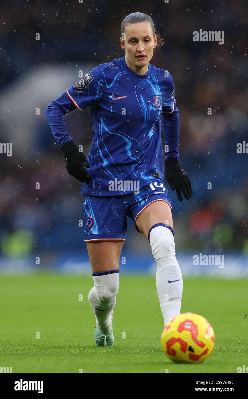 London, Großbritannien. Januar 2025. Nathalie Bjorn aus Chelsea während des FA Women's Super League Spiels in Stamford Bridge, London. Der Bildnachweis sollte lauten: Paul Terry/Sportimage Credit: Sportimage Ltd/Alamy Live News Stockfoto