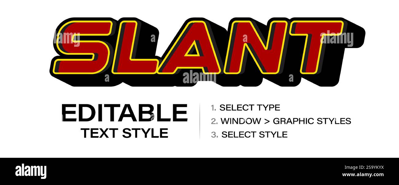 Bearbeitbarer Texteffekt, grafische Vorlage für Vintage-Automobilmarke, Racie-Branding, Vintage-Headline, Comics, Retro-Game-Logo Stock Vektor