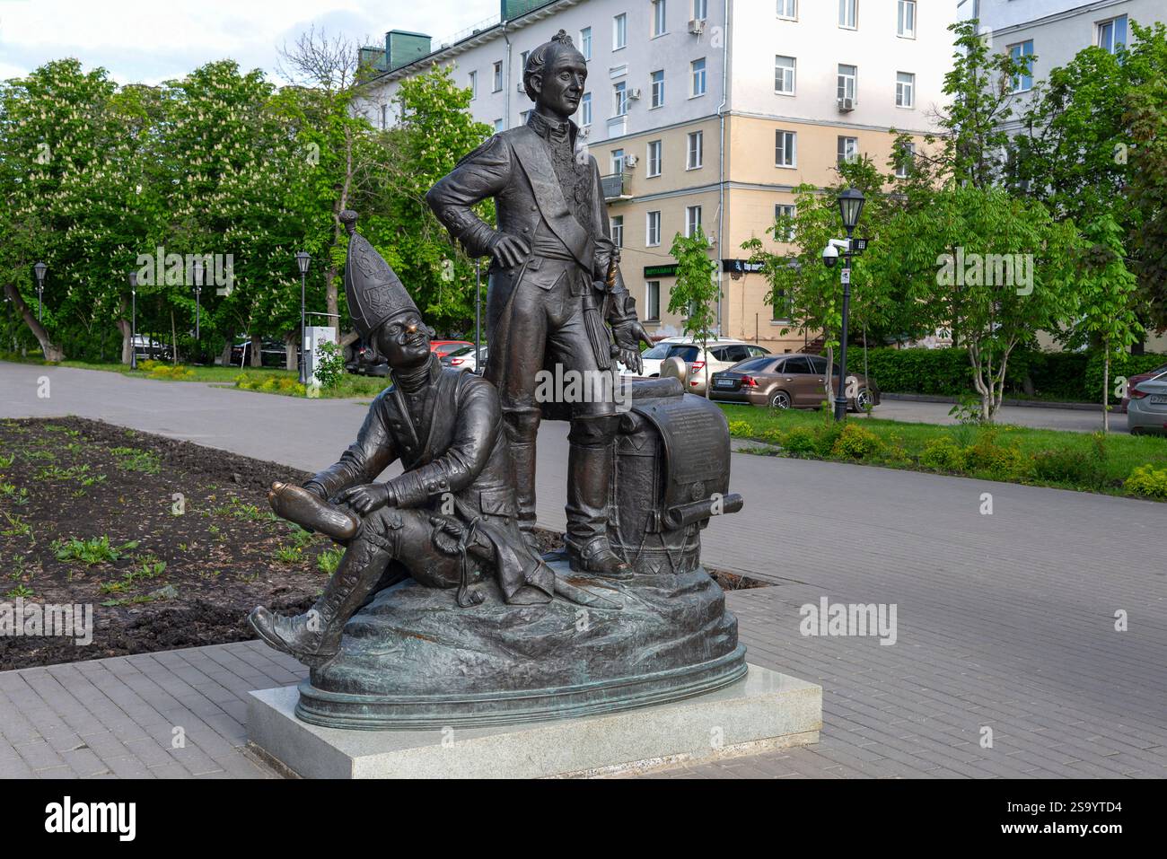 PENZA, RUSSLAND - 02. MAI 2024: Skulpturenkomposition 'Dick-soled Penzyaks'. Penza, Russland Stockfoto