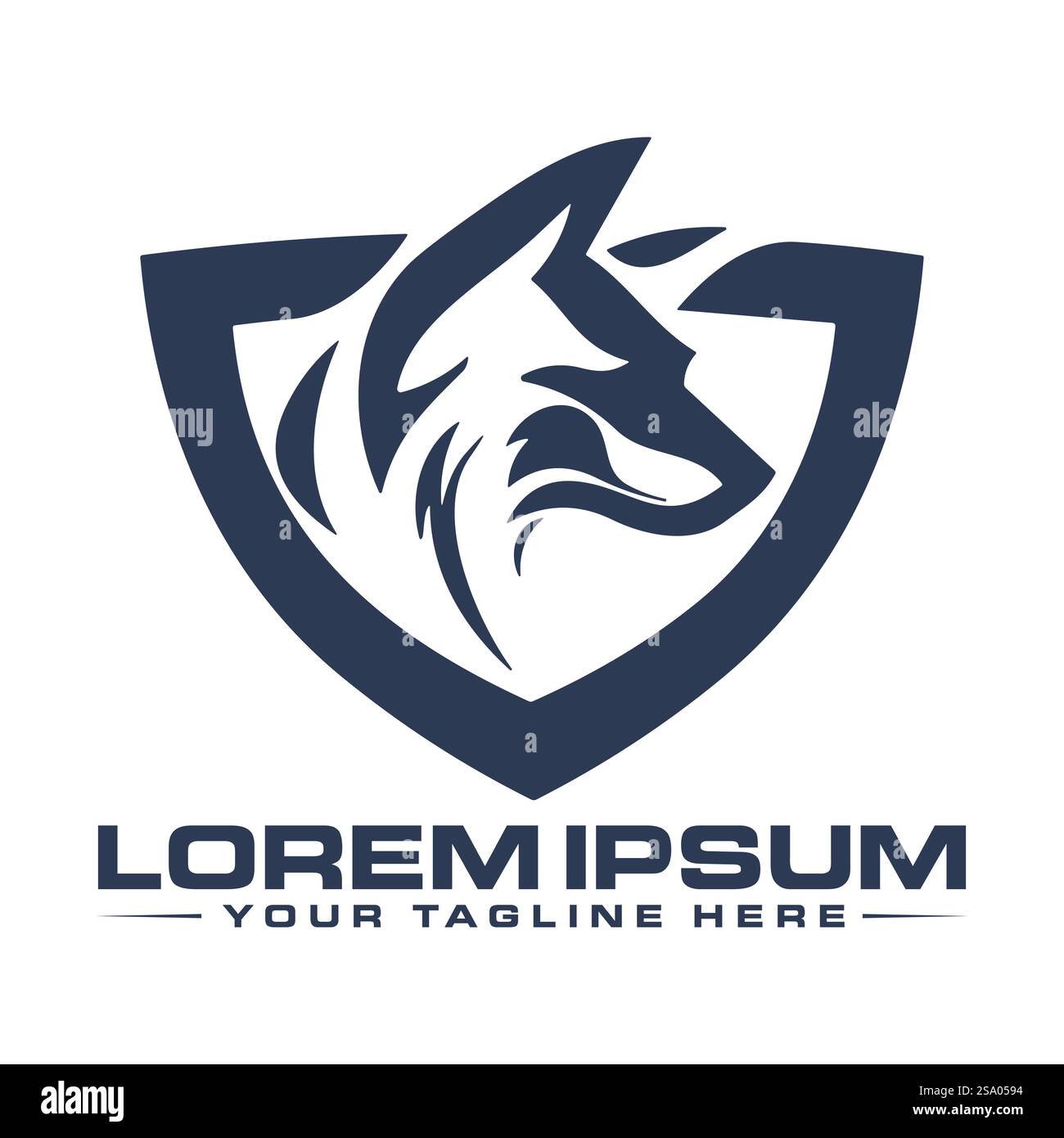 FOX Logo Design, einzigartiges und modernes FOX Logo Design Stock Vektor