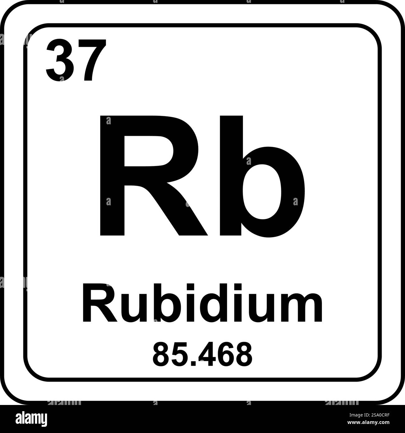 Flaches Design mit chemischem Schild und Symbol Stock Vektor