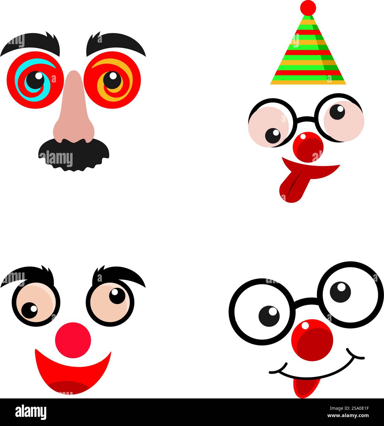 Clownfigur Illustration in flachem Design Vektor Stock Vektor