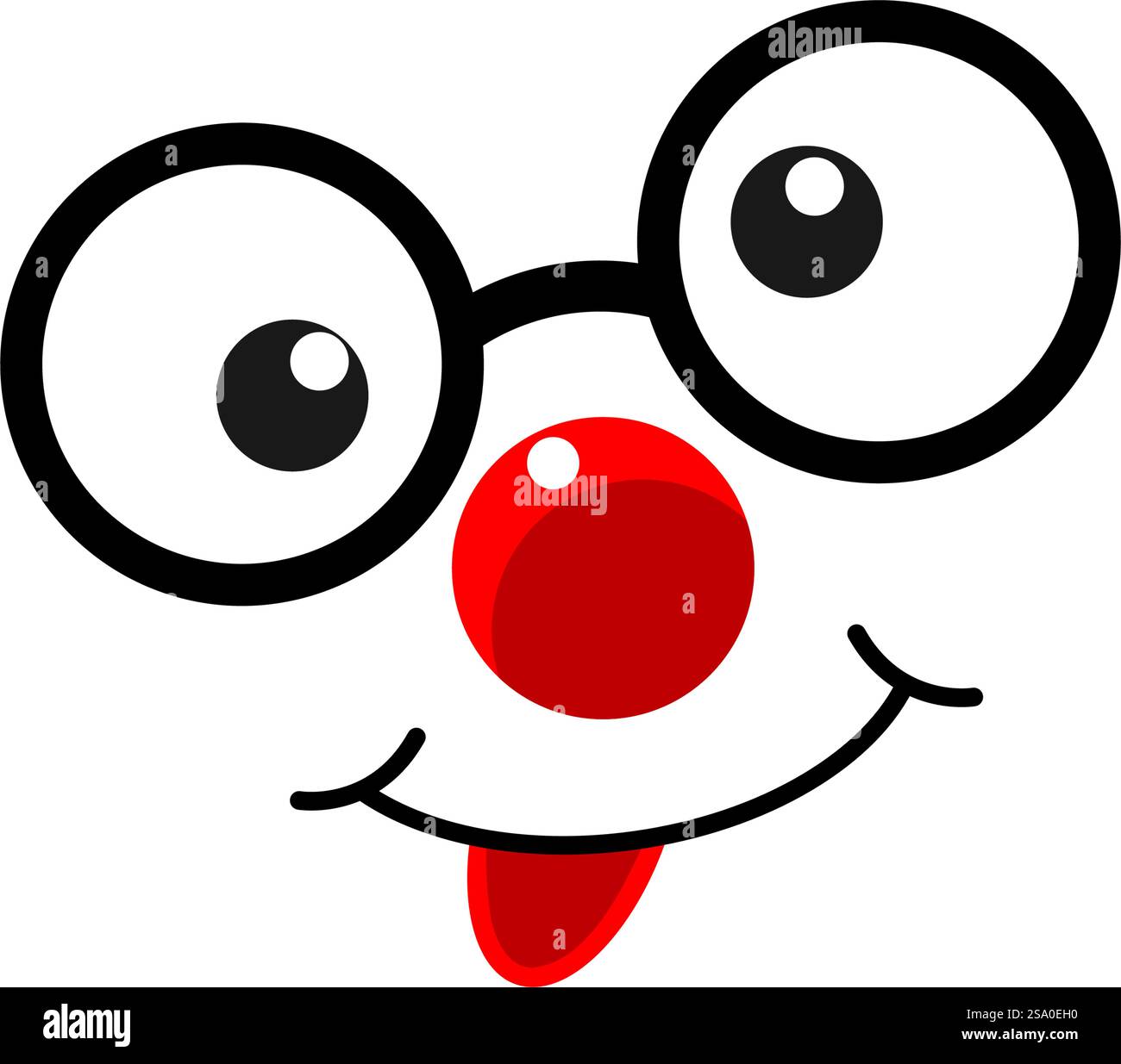 Clownfigur Illustration in flachem Design Vektor Stock Vektor