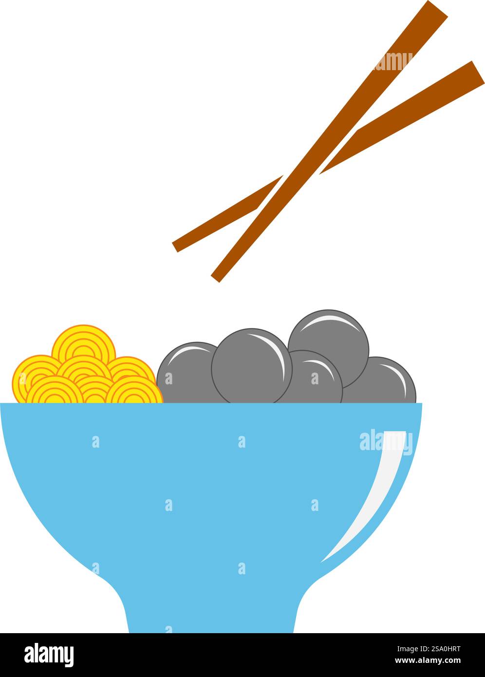 Fleischkugel Indonesisch Street Food Illustration Stock Vektor