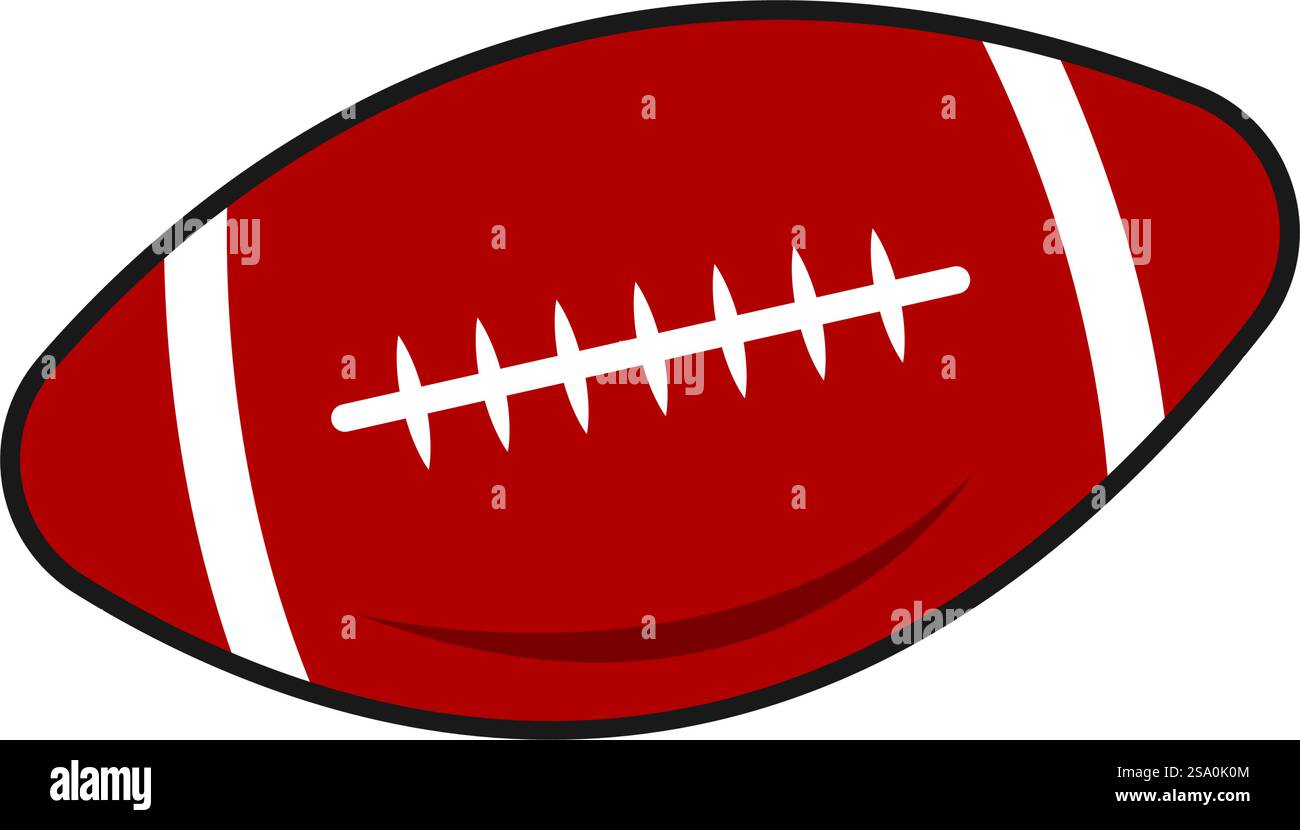 Rugby-Ball, flaches Design der American Football-Ikone Stock Vektor