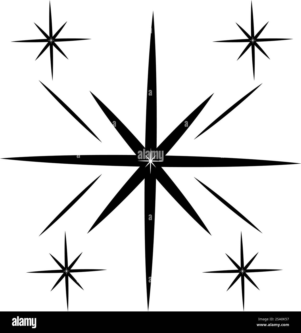 Sternhelles Symbol, glänzende, funkelnde Ikone Stock Vektor