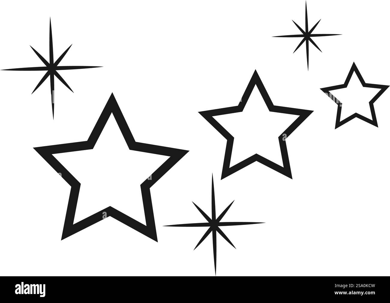 Sternhelles Symbol, glänzende, funkelnde Ikone Stock Vektor