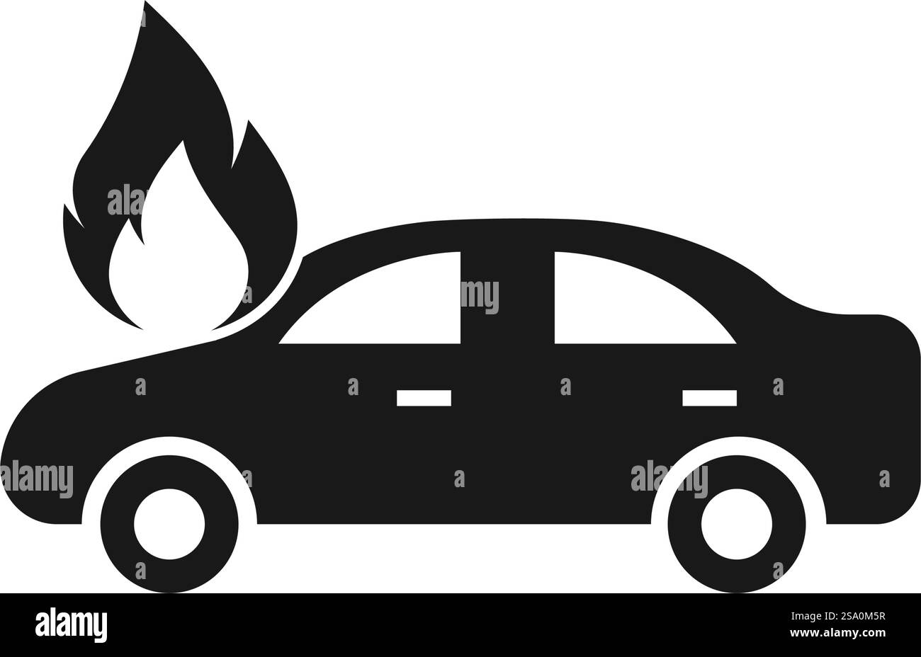 Flache Design-Vorlage für Autobrenner Stock Vektor