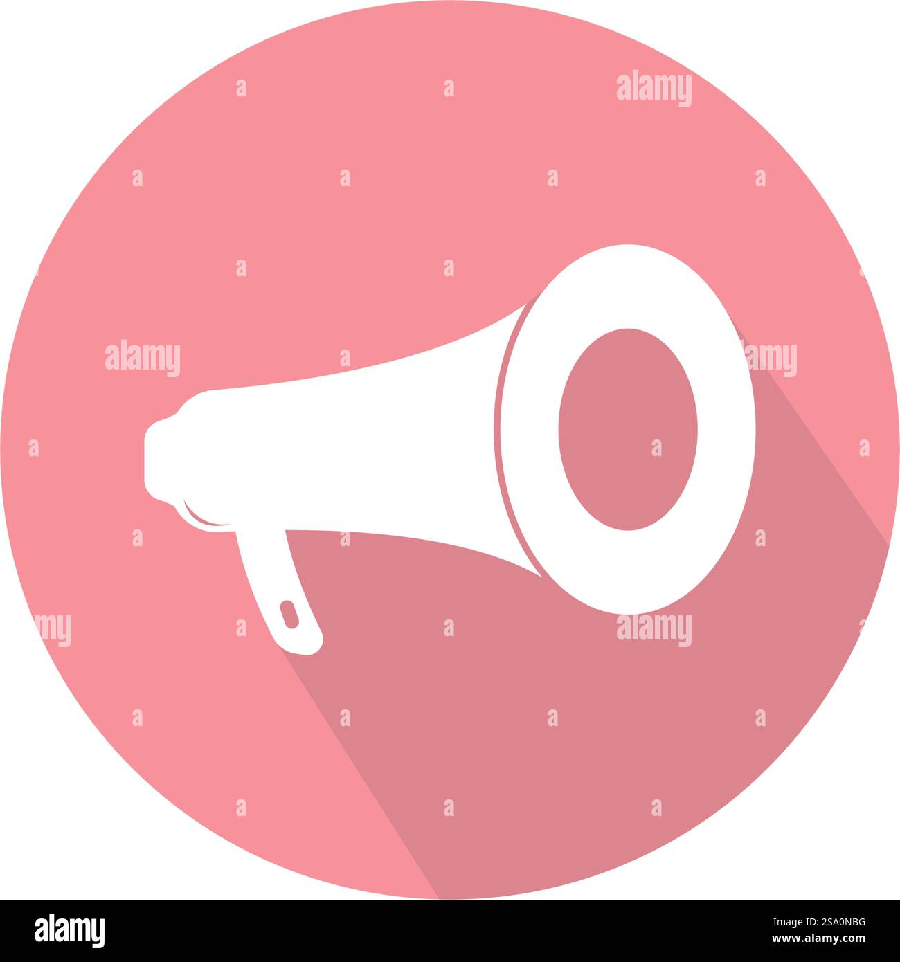 Megaphon-Symbol flacher Design-Vektor Stock Vektor
