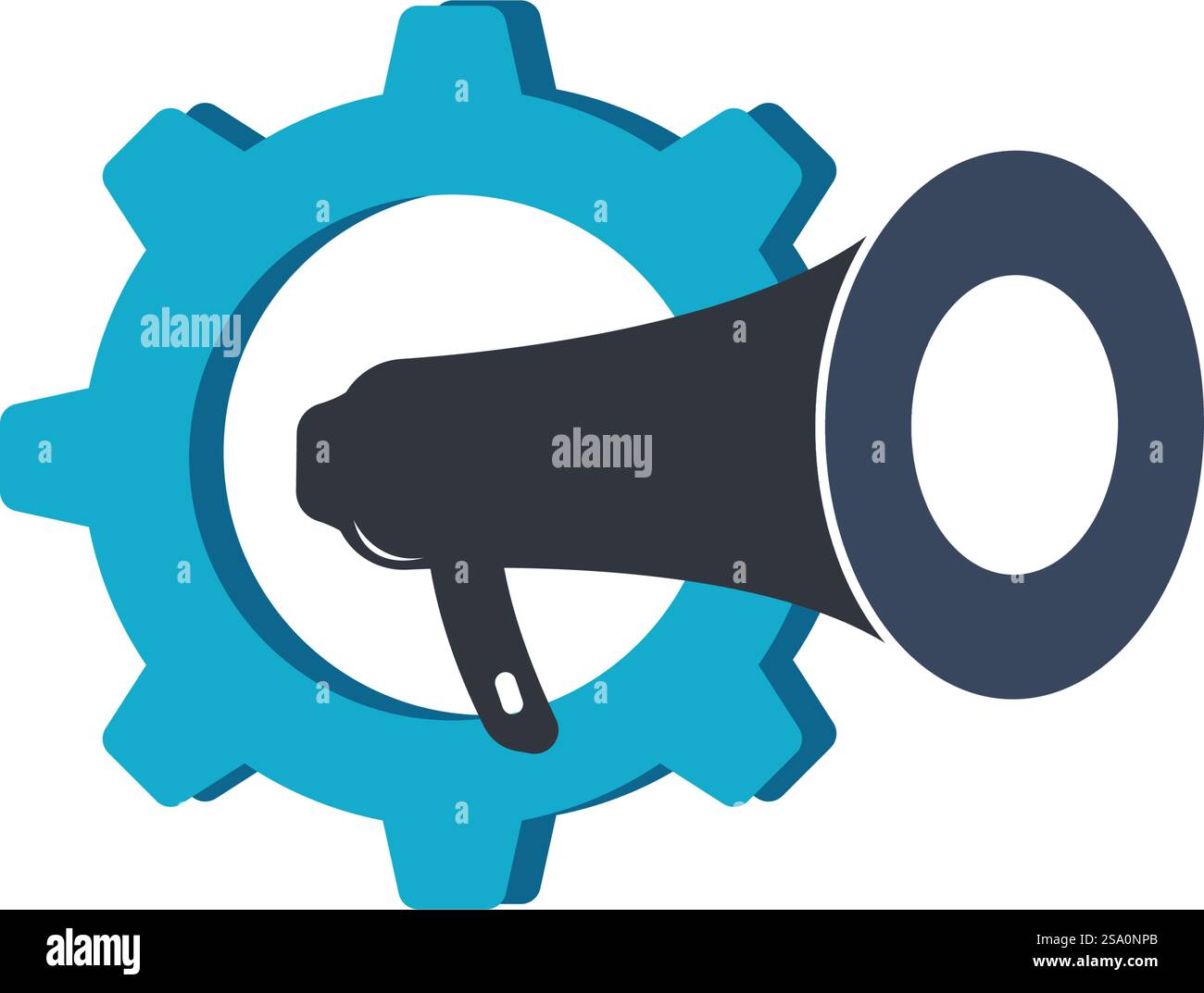 Megaphon-Symbol flacher Design-Vektor Stock Vektor