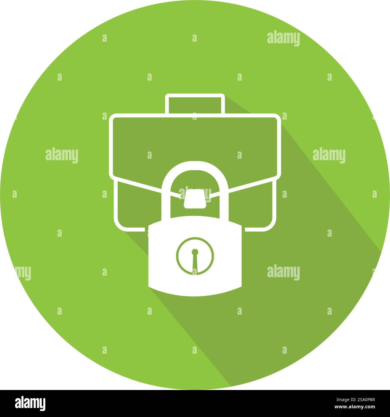 Aktenkoffer mit flachem Design für 10 Personen Stock Vektor