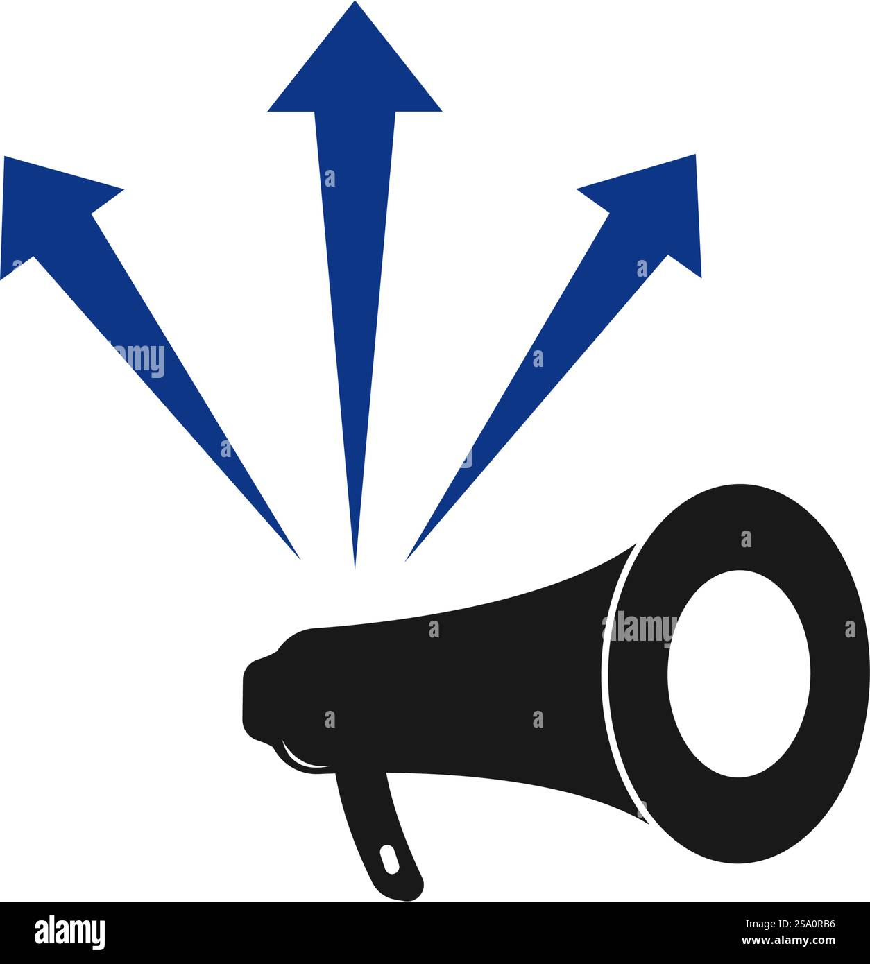 Megaphon-Symbol flacher Design-Vektor Stock Vektor