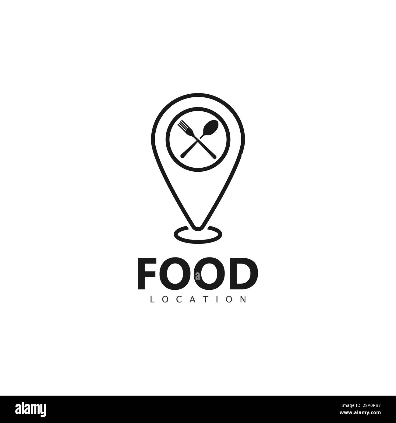 Vorlage Für Das Logo Für Die Lebensmittelposition Stock Vektor