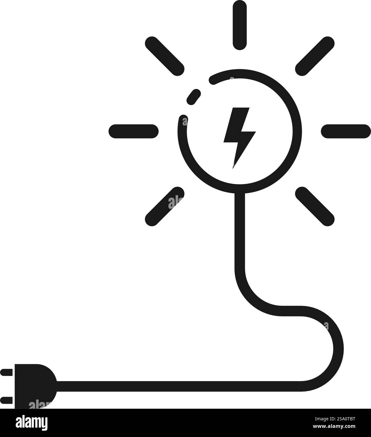 Flaches Design mit dem Logo „Solar Energy“ Stock Vektor