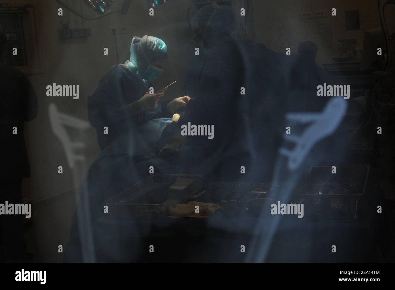 Hüftgelenksersatzchirurgie. Stockfoto