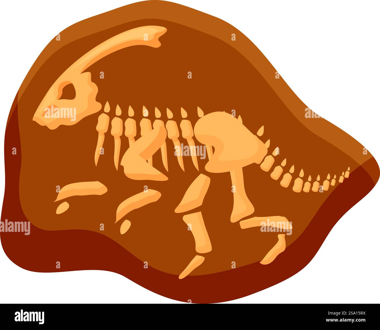 Sediment Dinosaurier Fossil Icon Cartoon Vektor. Schlammschicht. Natursteinreste. Sediment Dinosaurier Fossil Icon Cartoon Vektor. Schlammschicht Stock Vektor