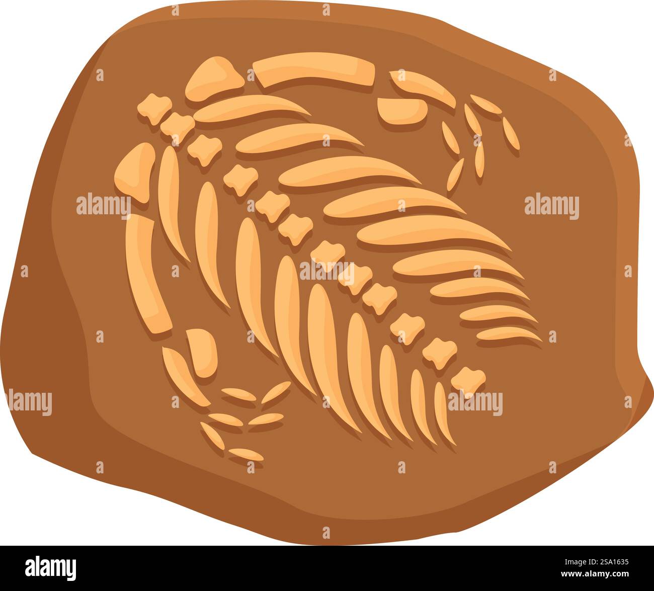 Stein bleibt Biologie Icon Cartoon Vektor. Bodenstein Schlamm. Schichtfauna. Stein bleibt Biologie Icon Cartoon Vektor. Bodenstein Schlamm Stock Vektor