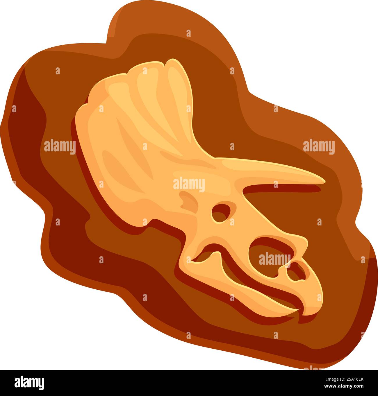 Terrain Dinosaurier Fossil Icon Cartoon Vektor. Schicht Schlammboden. Biologiemuseum. Terrain Dinosaurier Fossil Icon Cartoon Vektor. Schicht Schlammboden Stock Vektor