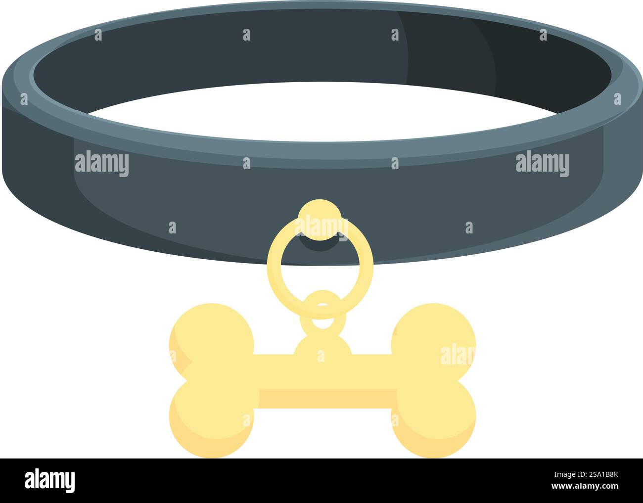 Hundehalssymbol Zeichentrickvektor. Niedliche Tierpflege. Glücklicher Hund Mops. Hundehalssymbol Zeichentrickvektor. Niedliche Tierpflege Stock Vektor