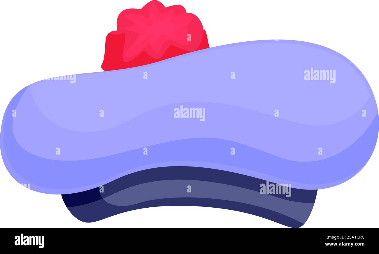 Haustier nette Baskenmütze Icon Cartoon Vektor. Lustiges Haustier mit Tuch. Modischer Schal. Haustier nette Baskenmütze Icon Cartoon Vektor. Lustiges Haustier mit Tuch Stock Vektor