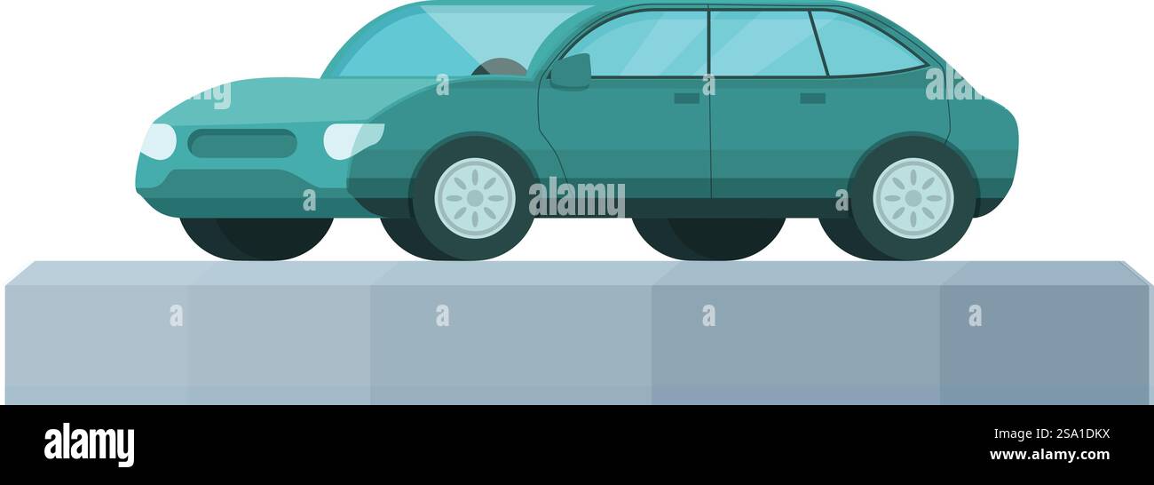 Neue Limousine Auto Icon Cartoon Vektor. Verkaufsraum. Autohändler. Neue Limousine Auto Icon Cartoon Vektor. Verkaufsraum Stock Vektor