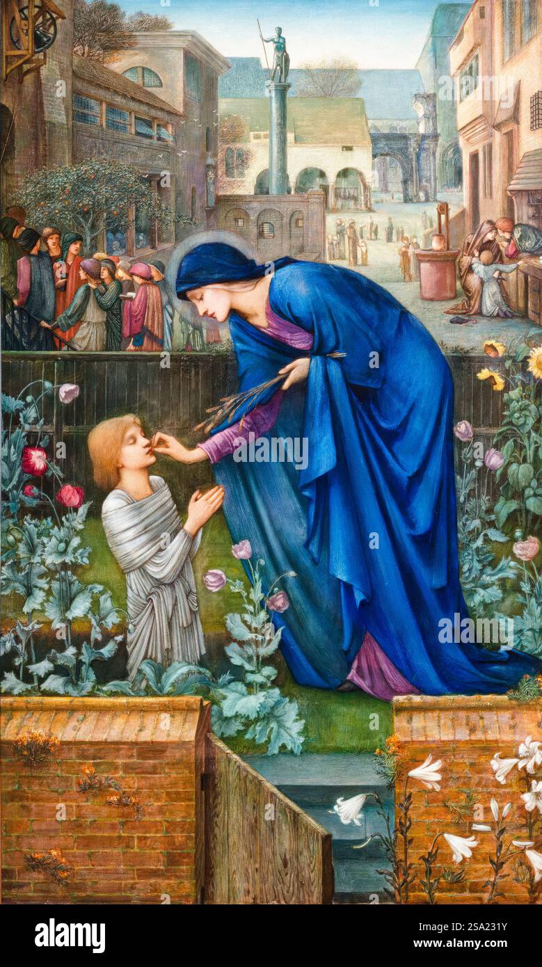 The Prioress's Tale, Gemälde in Aquarell und Gouache von Sir Edward Coley Burne-Jones, 1869-1898 Stockfoto