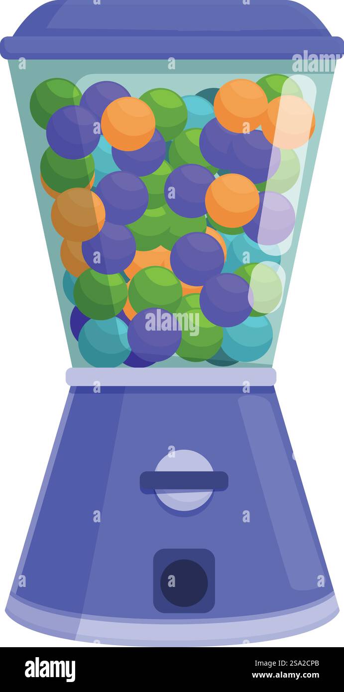 Candy Machine Icon Cartoon Vektor. Steckplatzausrüstung. Zuckerkugel. Candy Machine Icon Cartoon Vektor. Steckplatzausrüstung Stock Vektor