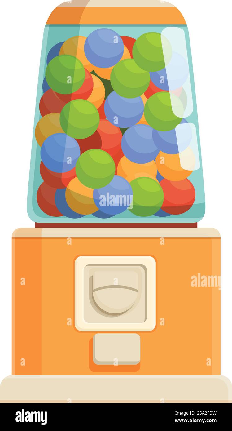 Zuckerverteiler Blase Icon Cartoon Vektor. Verkaufsautomat. Kauen Sie den Essensschlitz. Zuckerverteiler Blase Icon Cartoon Vektor. Verkaufsautomat Stock Vektor