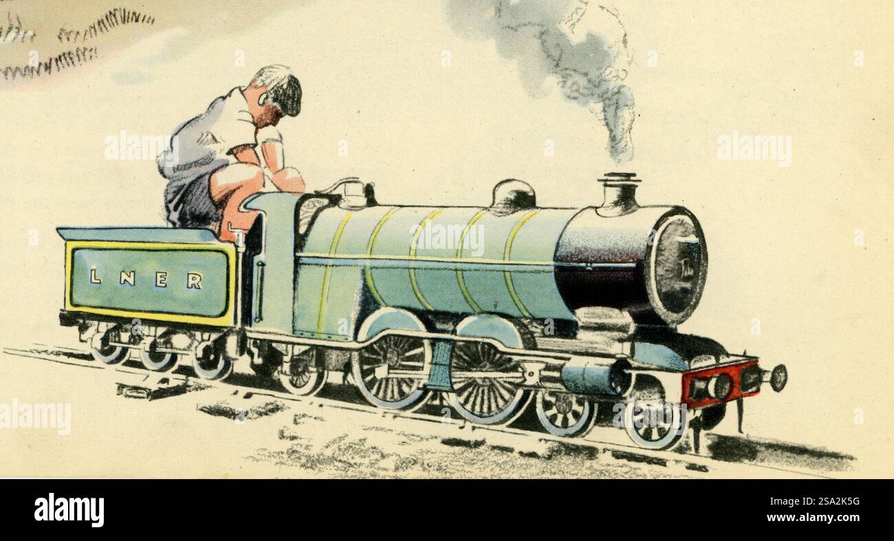 Vintage 1940er Buchplatte aus dem Taschenbuch, Marvellous Models von WJ Bassett-Lowke & Paul B. Mann, erstmals 1945 veröffentlicht, diese überarbeitete Ausgabe erschien 1947. Stockfoto