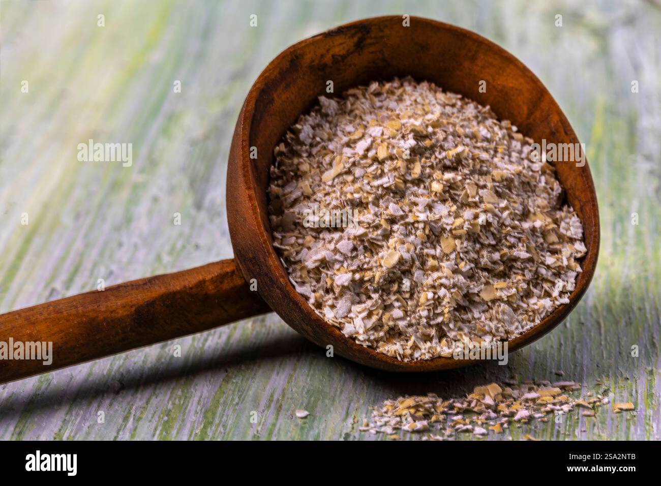 Bio-Hafer-Bran. Stockfoto