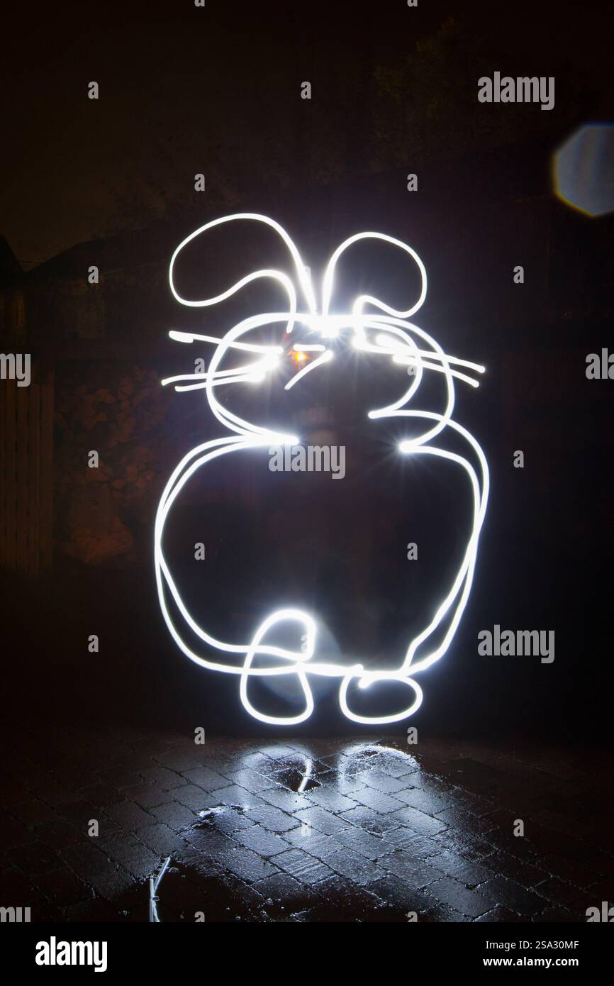 Malerei mit Licht, Fotografie, Kreativität Stockfoto