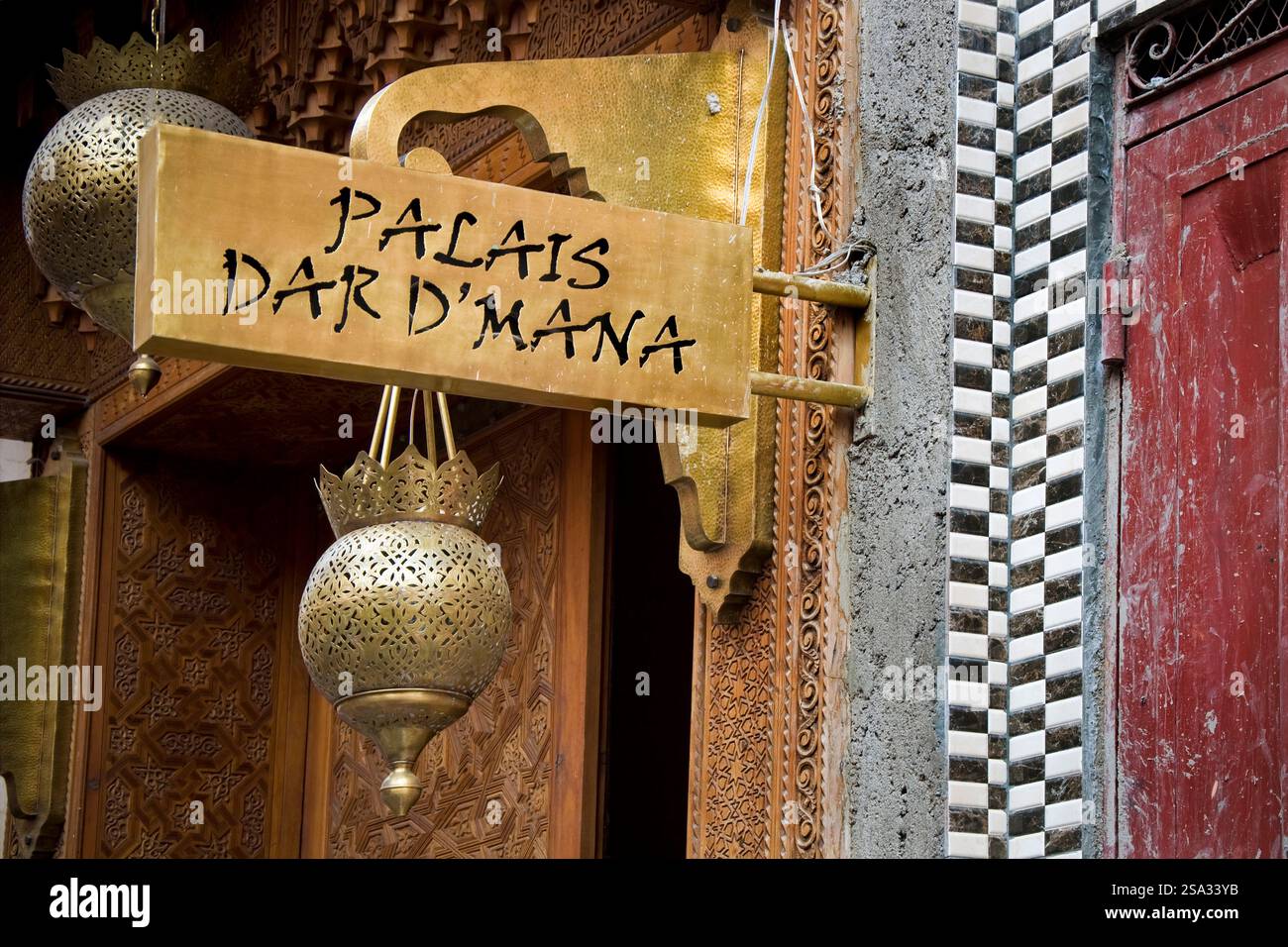 Marokko. Marrakesch. Palais dar D' Mana Stockfoto