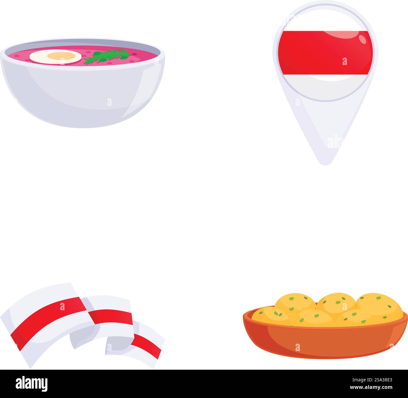 Weißrussland Icons setzen Cartoon Vektor. Alte Flagge von belarus. Nationales Emblem. Weißrussland Icons setzen Cartoon Vektor. Alte Flagge von belarus Stock Vektor