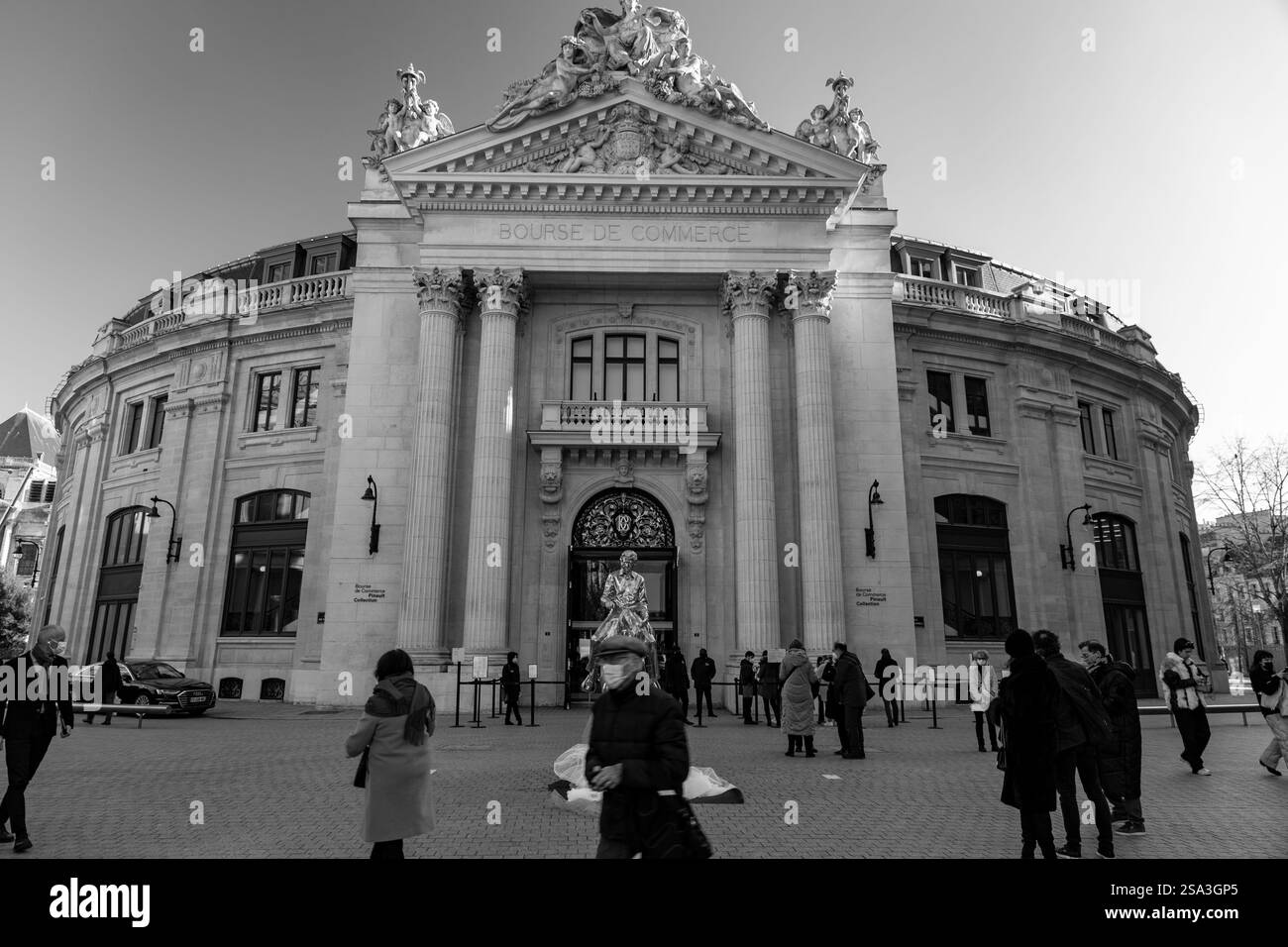 Paris, Frankreich - 24. Januar 2022: Die Bourse de Commerce ist der Pariser Ausstellungsort der Pinault Collection, der ehemaligen Weizenbörse Stockfoto
