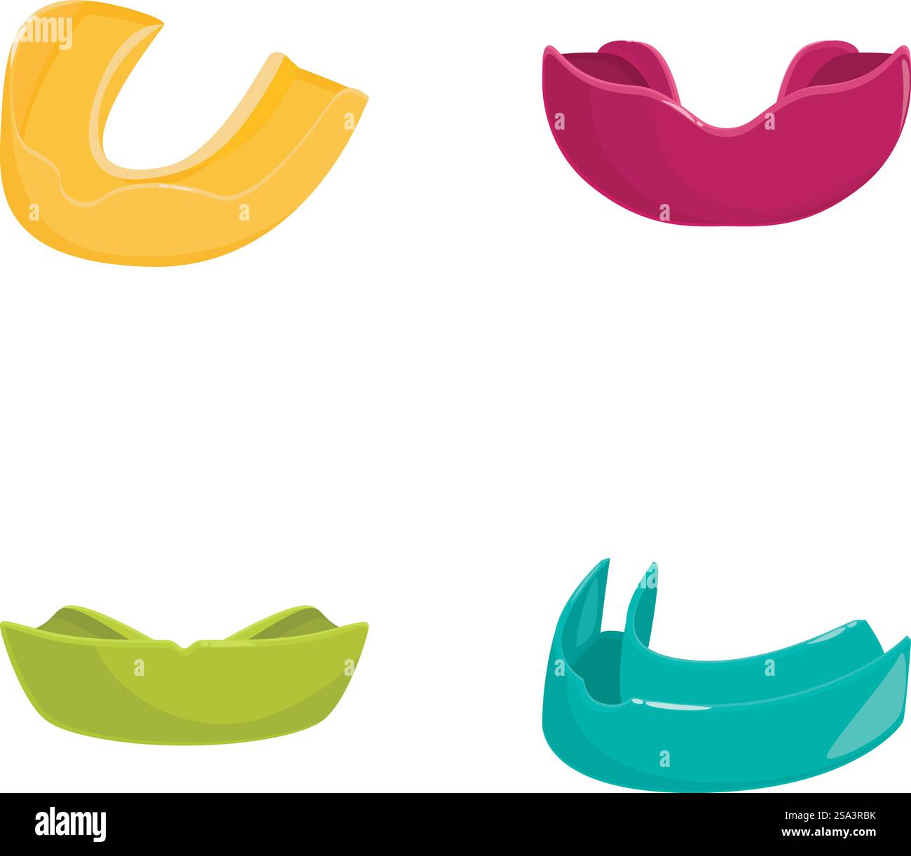 Lebendige Sammlung illustrierter Glückskekse in verschiedenen Farben, isoliert auf weißem Hintergrund. Buntes Glückskekse-Vektor-Set Stock Vektor