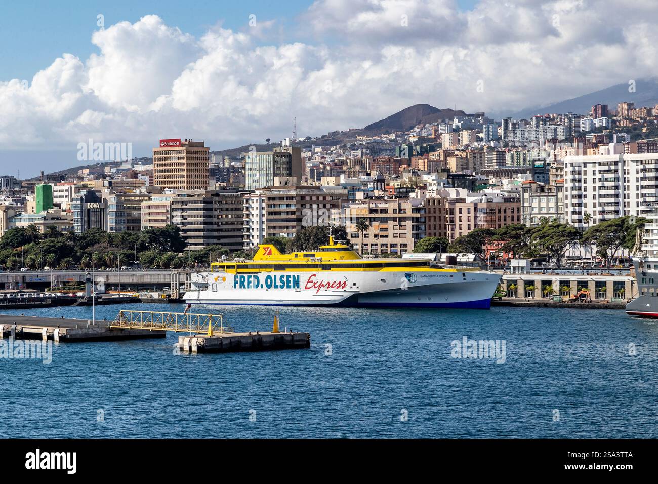 Fred. Olsen Express liegt in Santa Cruz, de Tenerife, Spanien. Stockfoto
