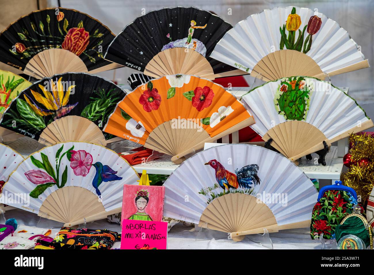 Marktstände, Santa Cruz, de Tenerife, Spanien. Stockfoto