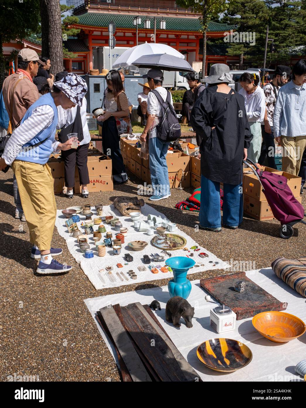 Heian Vintage Antiques Flohmarkt im Okazaki Park in Kyoto Japan Stockfoto