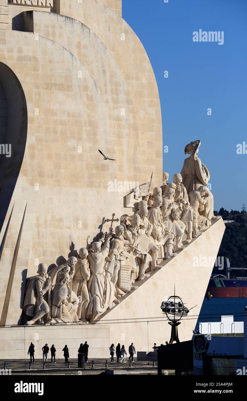 Denkmal der Entdeckungen mit dem Fluss Tejo im Hintergrund.Belem, Lissabon.Portugal Stockfoto