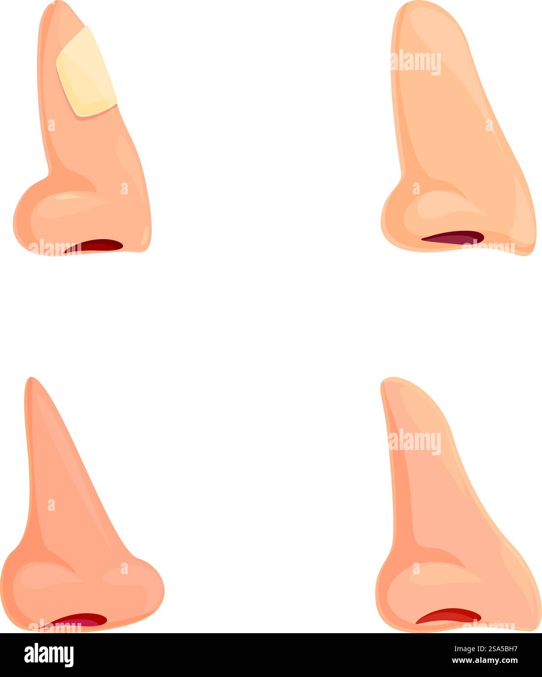 Rhinoplastik Icons setzen Cartoon Vektor. Chirurgische nasale Verbesserung. Medizin und Schönheit. Rhinoplastik Icons setzen Cartoon Vektor. Chirurgische nasale Verbesserung Stock Vektor