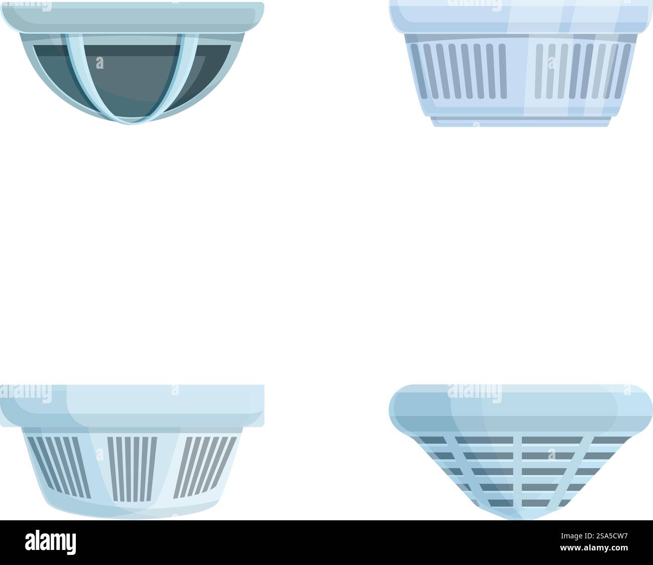 Brandschutz-Symbole setzen Cartoon-Vektor. Rauchschutzsystem Brandschutzkonzept. Brandschutz-Symbole setzen Cartoon-Vektor. Rauchschutzsystem Stock Vektor