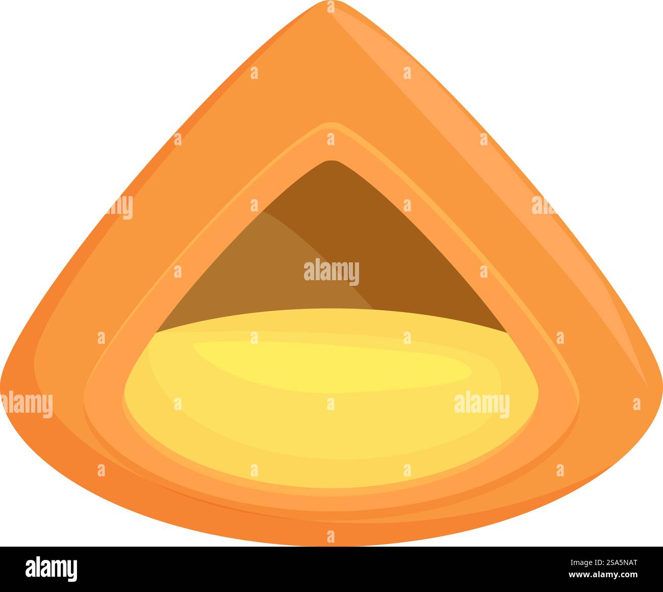 Köstlicher dreieckiger Keks gefüllt mit süßem Mohn oder Fruchtfüllung während purim. Hamantaschen-Keks, der den jüdischen Feiertag purim feiert Stock Vektor