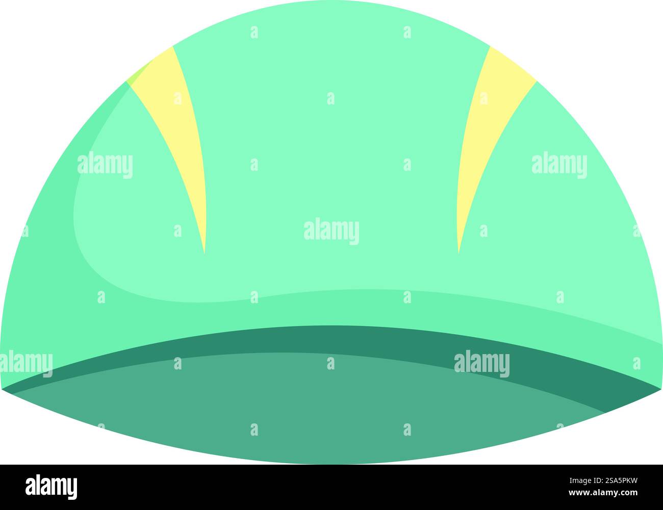 Blaue Schwimmkappe für Sicherheit und verbesserte Hydrodynamik für Schwimmer beim Training oder Wettkampf. Blaue Badekappe für Sicherheit und Style für Schwimmer Stock Vektor