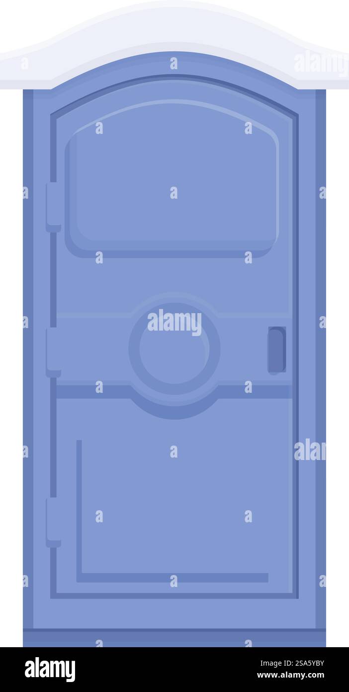 Blaue mobile Toilettenkabine im Park, öffentliche Bio-Toilette für Veranstaltungen und Straßenfeste. Blaue mobile Toilettenkabine im Park Stock Vektor